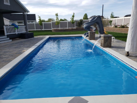Great Lakes Beach fiberglass pool