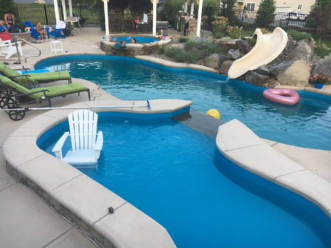 Kiddie Pool - Freeform Pond  fiberglass pool