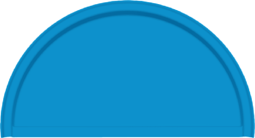 Round Spill Over Tanning Ledge top view