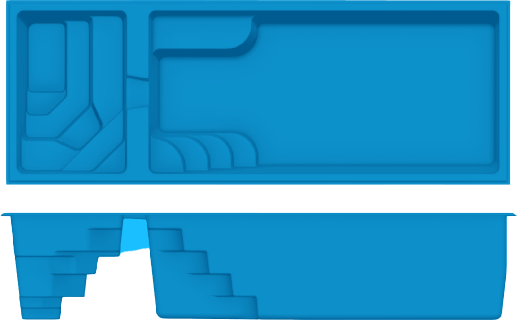 Cyberlane top and side view