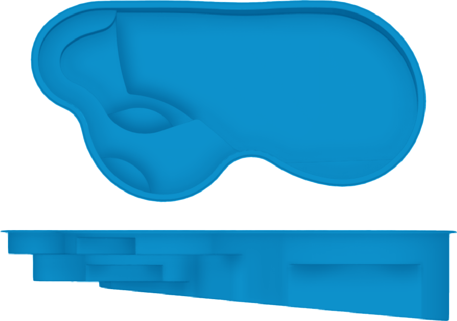Sandcastle top and side view